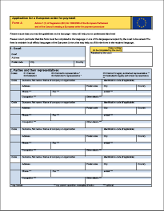 European order for payment form A