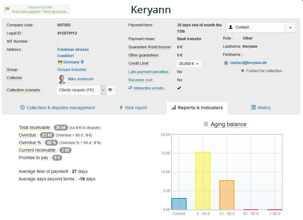 Customer file report