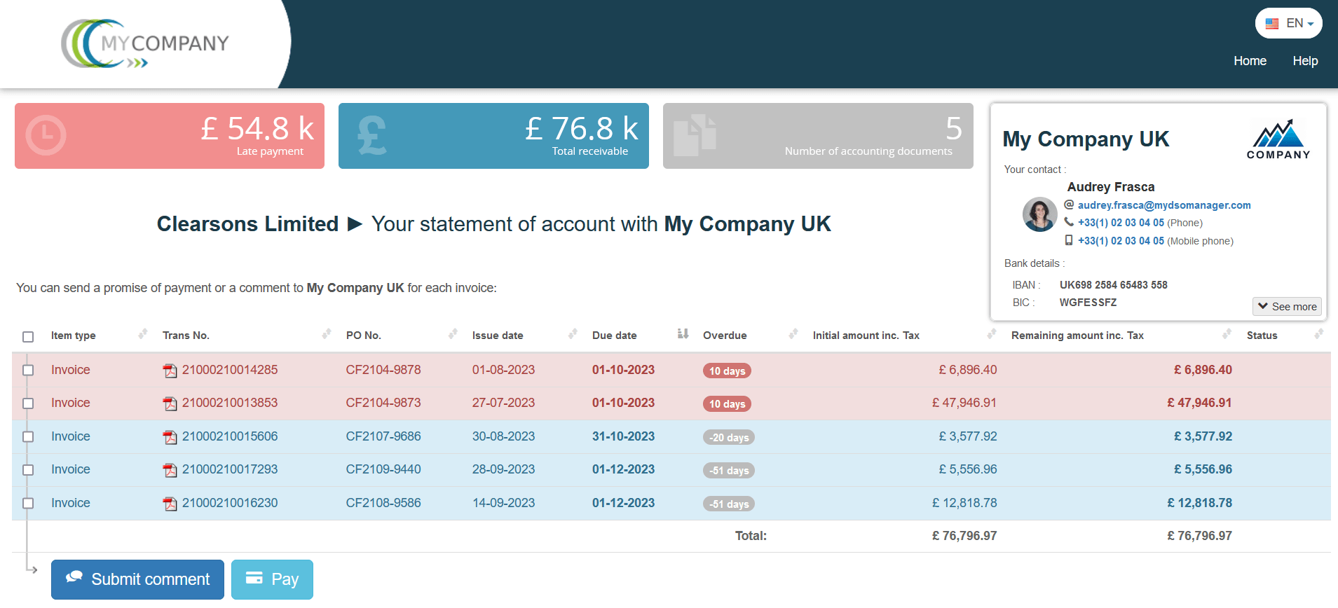 Interactive portal for collection