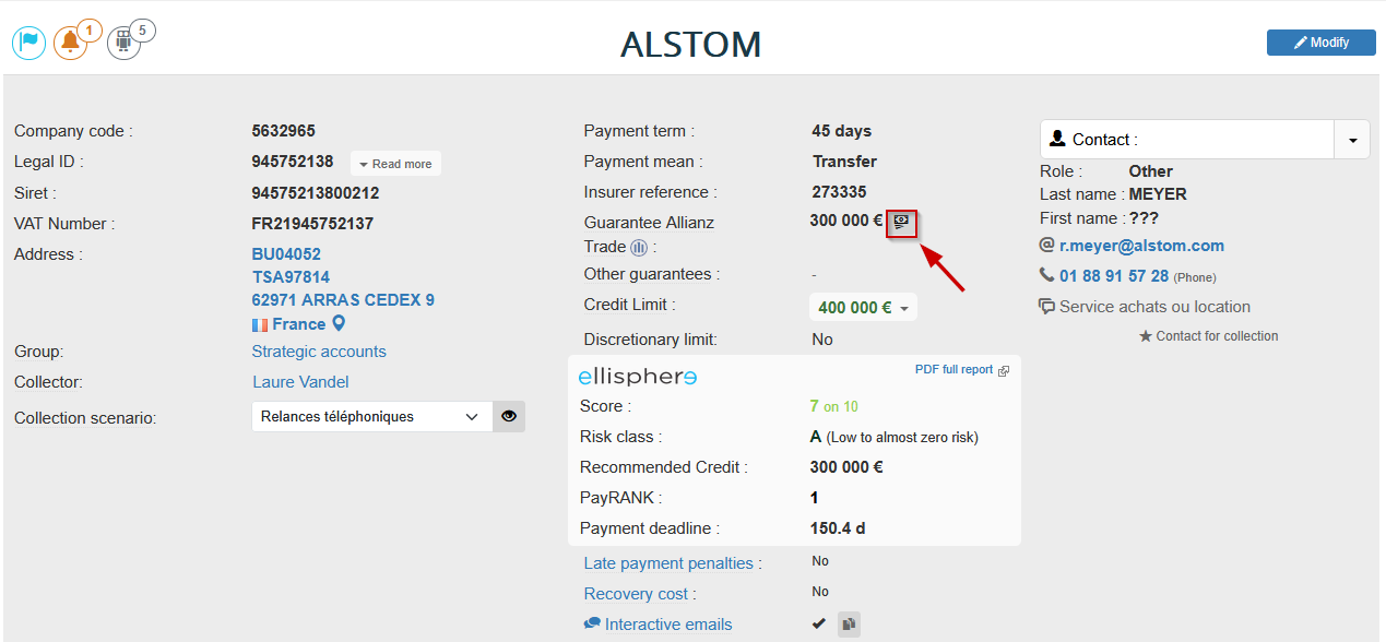 Credit insurance connectors