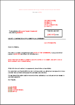 Contract letter of payment plan confirmation